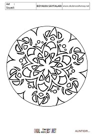 Mandala boyama sayfaları